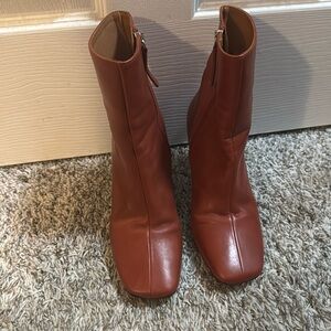 Burnt Orange booties - excellent condition